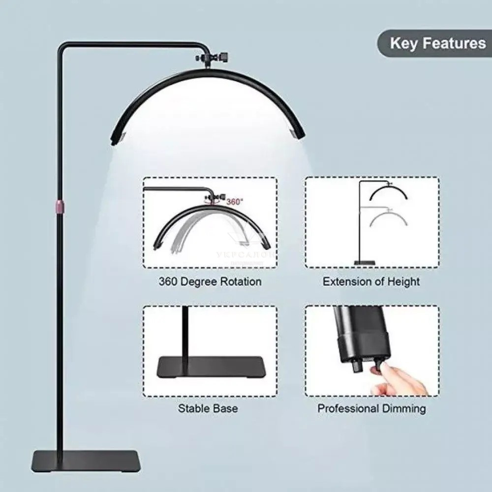 Бестеневая Led лампа для бьюти мастера универсальная HD-M8X 50W Black прямоугольная