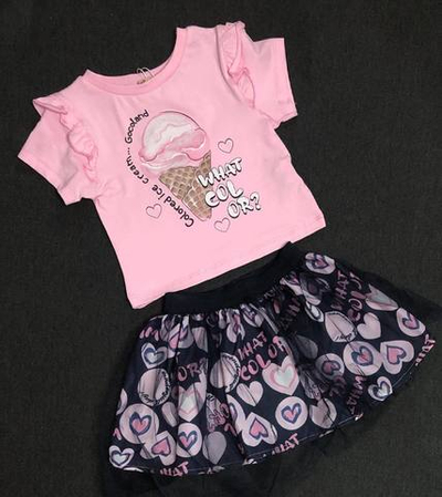 Костюм 2в1: футболка, спідниця, бавовна, фатін ТМ "Gocoland"