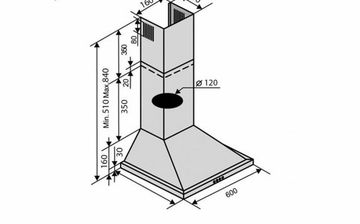 Витяжка VENTOLUX LIDO 60 WH (450)