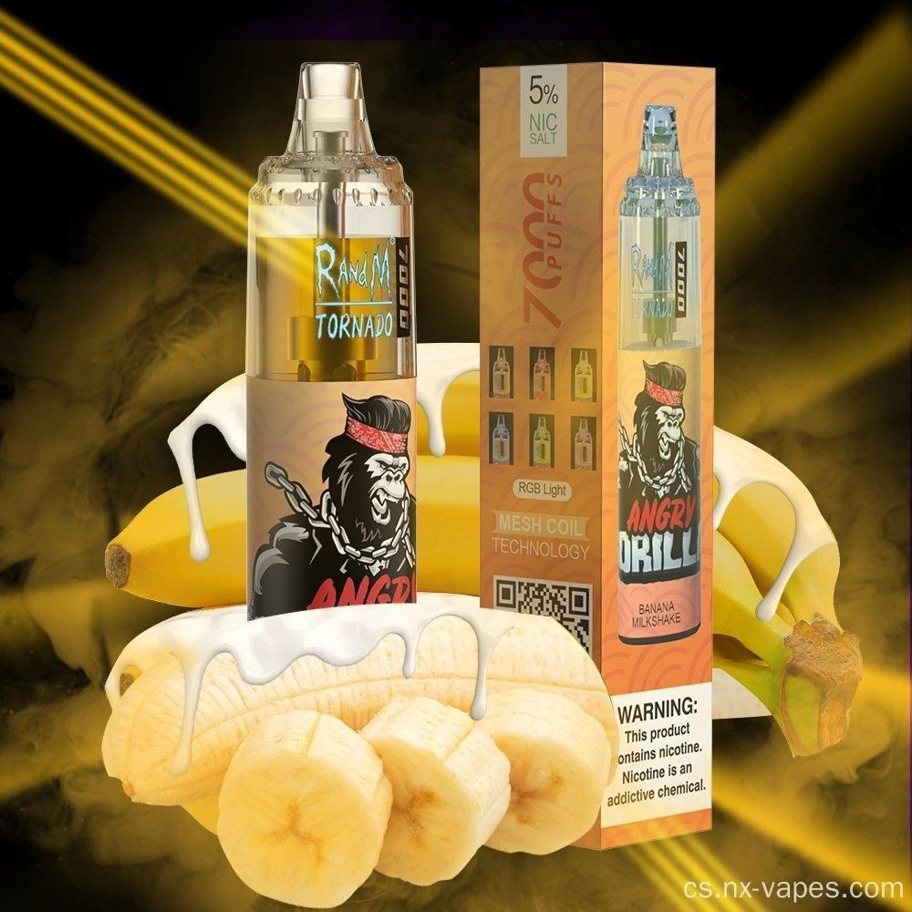 RandM Tornado 7000 Banana Milkshake 5% nic
