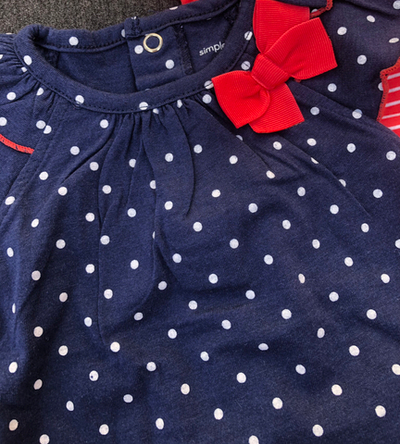 Костюм 2в1: туніка, шорти "Бантик", бавовна ТМ "Carter's" (62-68 см)