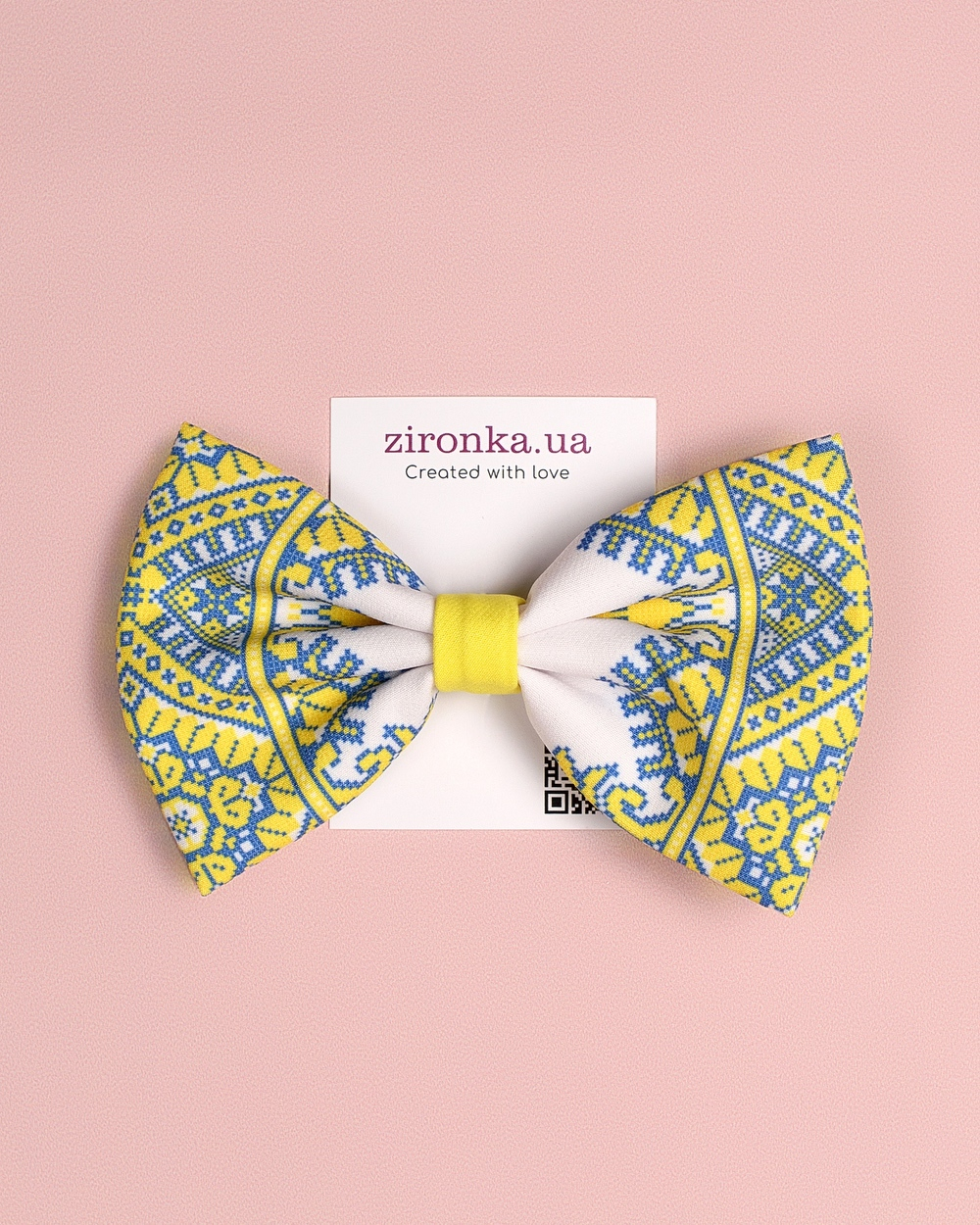 Заколка жовта для волосся (14 см) (арт. 2012200302)