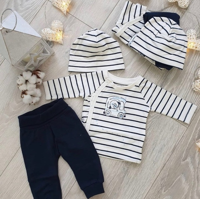 Комплект 3в1: кофта, штани, шапочка, інтерлок ТМ "name it" (50 см)