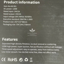 Вытяжка для маникюра с НЕРА-фильтром AND V1 , 120 Вт