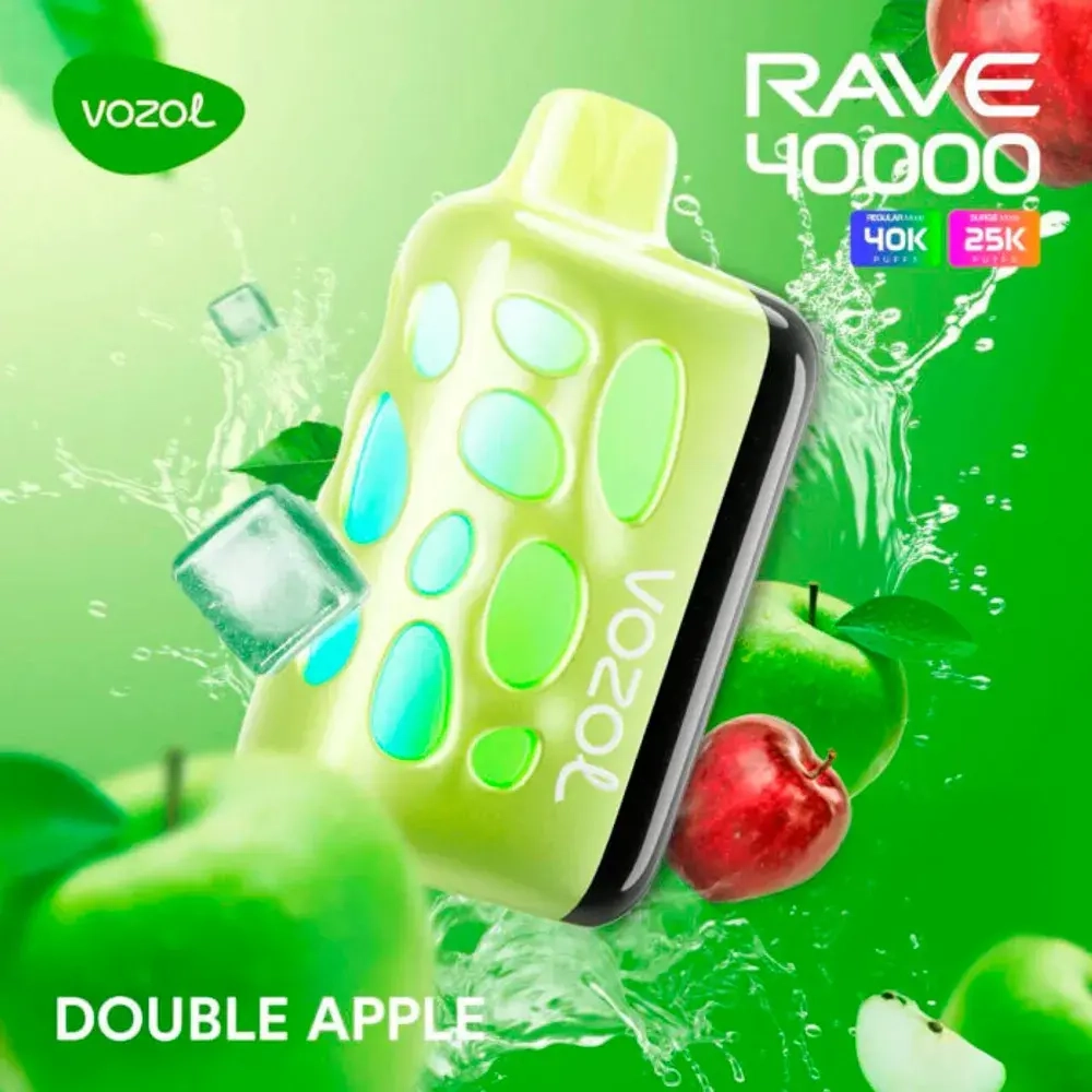 VOZOL RAVE 40000 - Double Apple (5% nic)