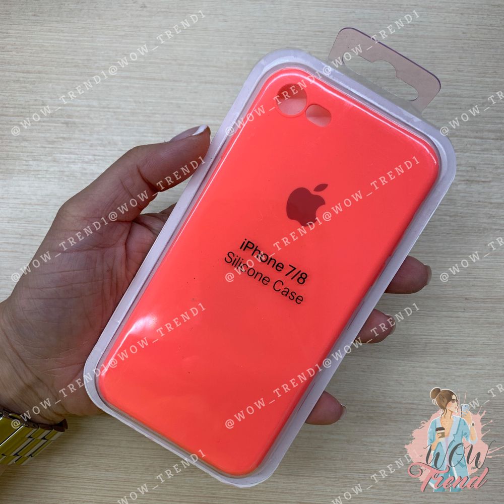 Чехол iPhone 7/8 Plus Silicone Slim Case /coral/