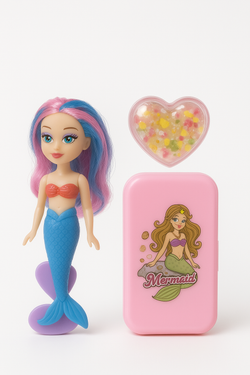 Кукла Русалочка с косметикой, 16 см, набор для девочек, от 3 лет