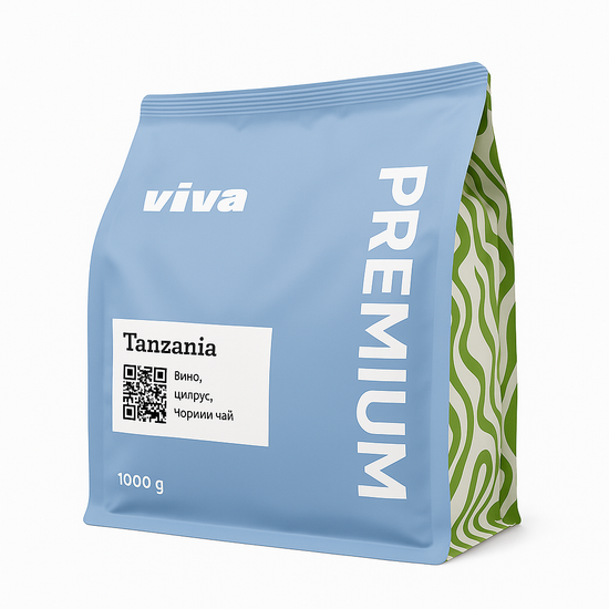 Кава в зернах Viva Tanzania 100% Арабіка 1000 гр