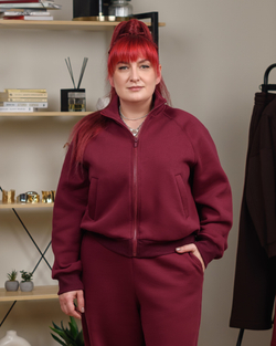 Бомбер жіночий бордового кольору (арт. 6852500103)