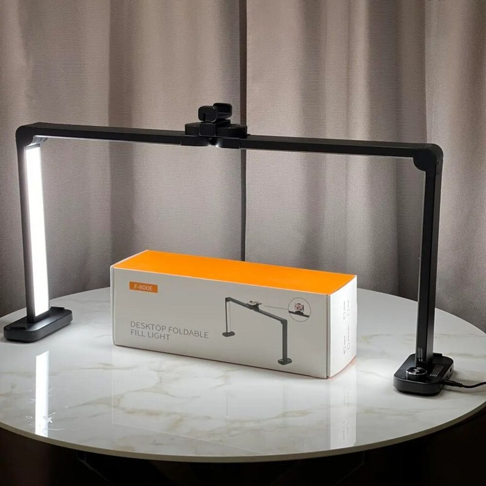 Бестеневая настольная лампа трансформер F-800E, черная