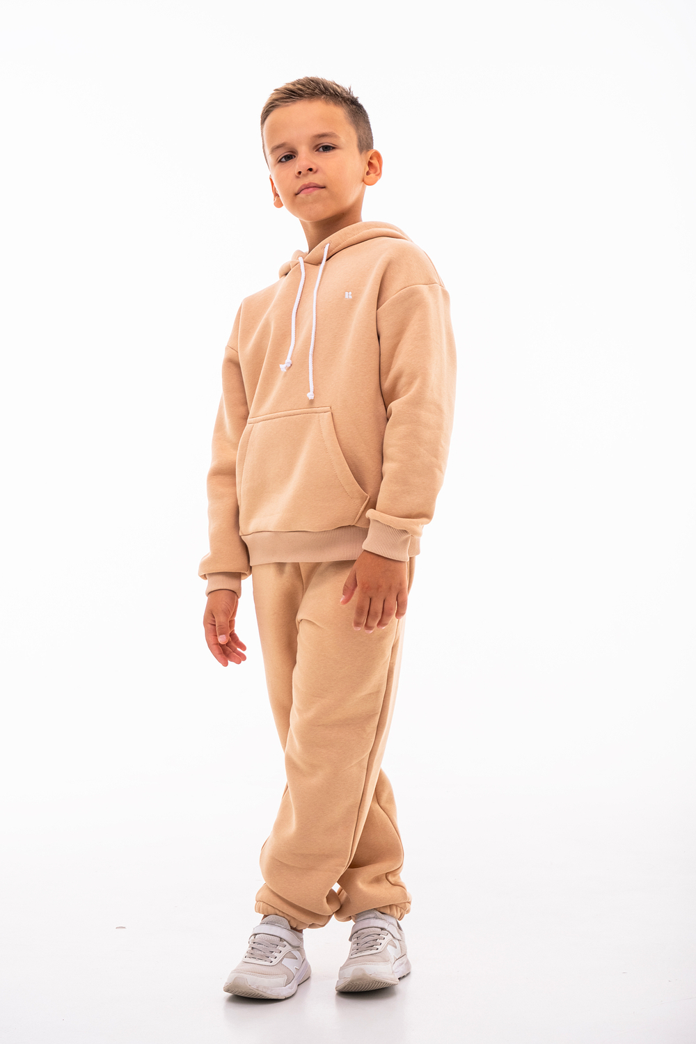 Дитячий спортивний утеплений костюм Kindamor Warm Autumn Beige для хлопчика, фліс бежевий