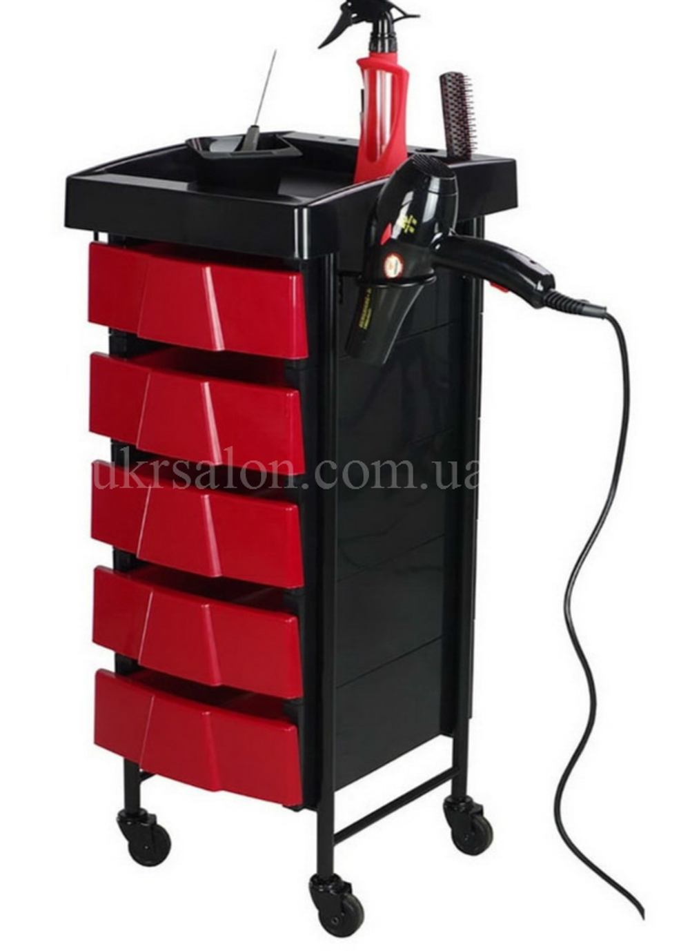 Парикмахерская тележка Pomocnik DUO Red