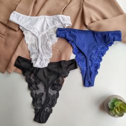 Кружевные стринги