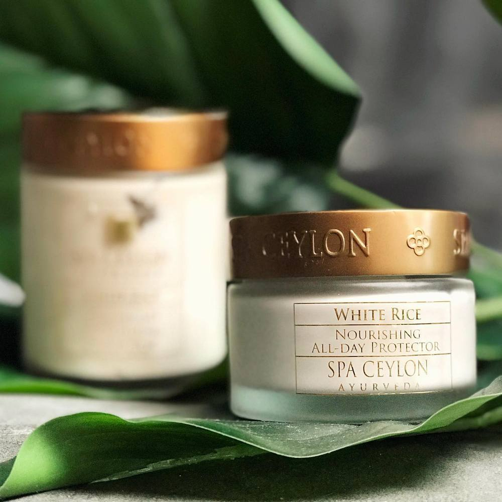Крем протектор омолаживающий для сухой кожи Белый рис 100 г, SPA Ceylon