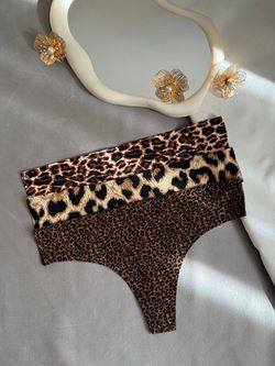 Безшовні леопардові стрінги (набір 3шт)