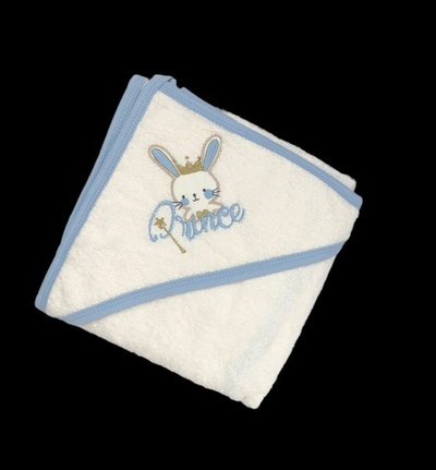 Рушник з капюшоном "Зайченя" 75x80 см, махра ТМ "Ramel"