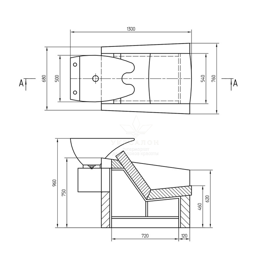 Парикмахерская  мойка 1007