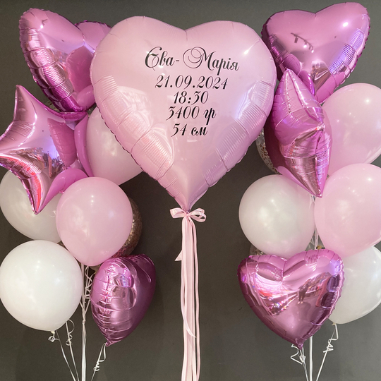 Повітряні кульки на виписку донечки