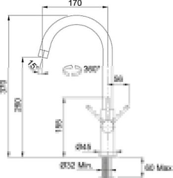 Змішувач кухонний FRANKE FOX (115.0250.143) хром