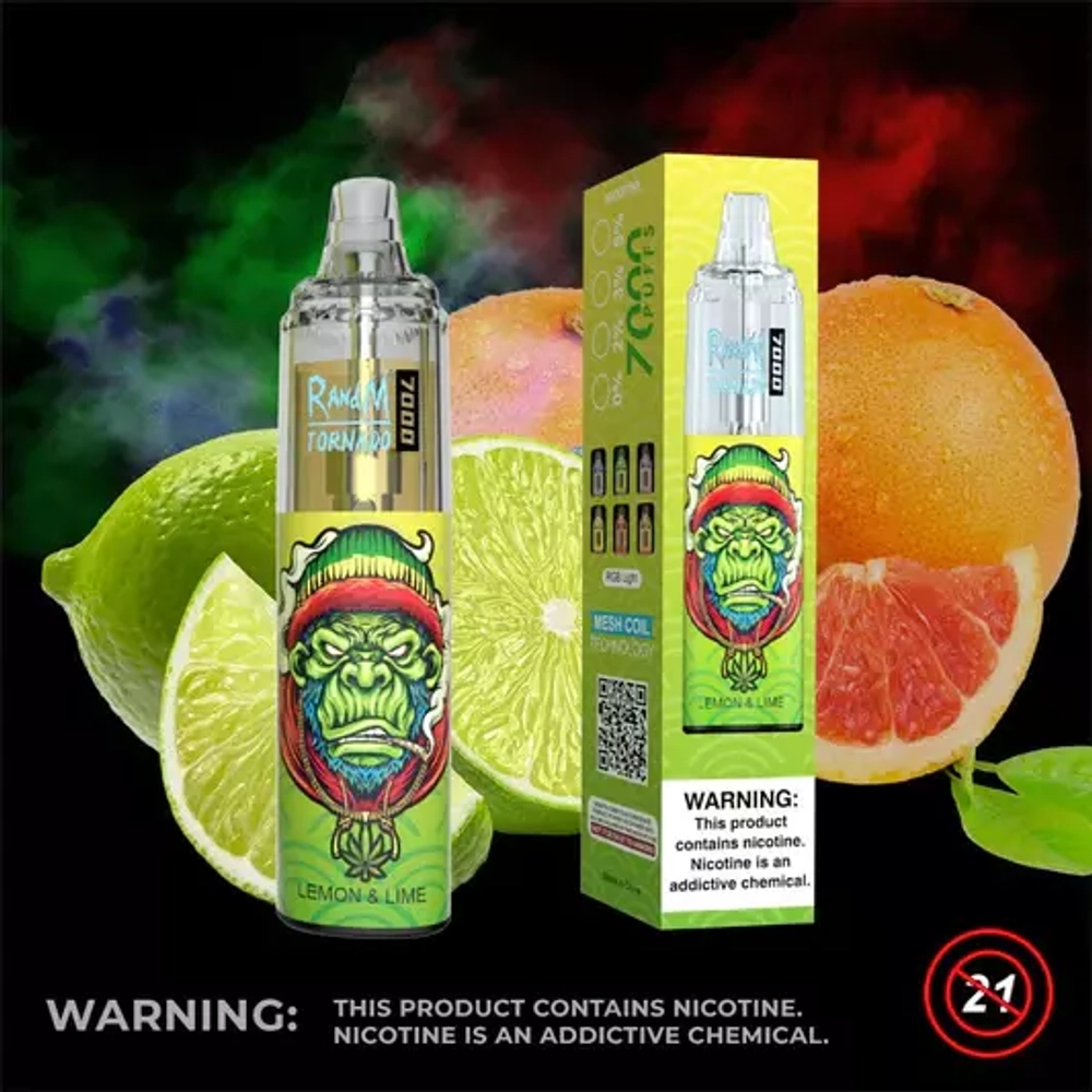 RandM Tornado 7000 Lemon Lime 5% nic