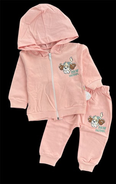 Дитячий костюм для дівчинки "Paw Patrol": кофта з капюшоном + штани, двунитка, ТМ Bobisco