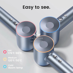 Фен Laifen профессиональный с ионизацией, 3 насадки, серый