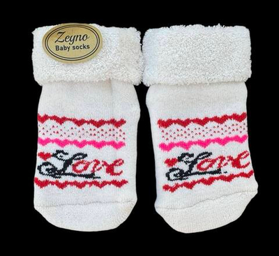 Шкарпетки "Love", махра ТМ "Zeyno" (0-6 міс)