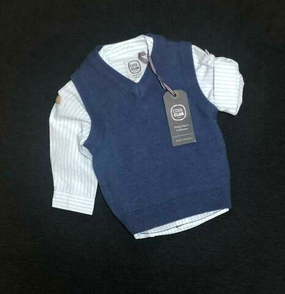 Сорочка з жилеткою, бавовна ТМ "Cool club" (62 см)