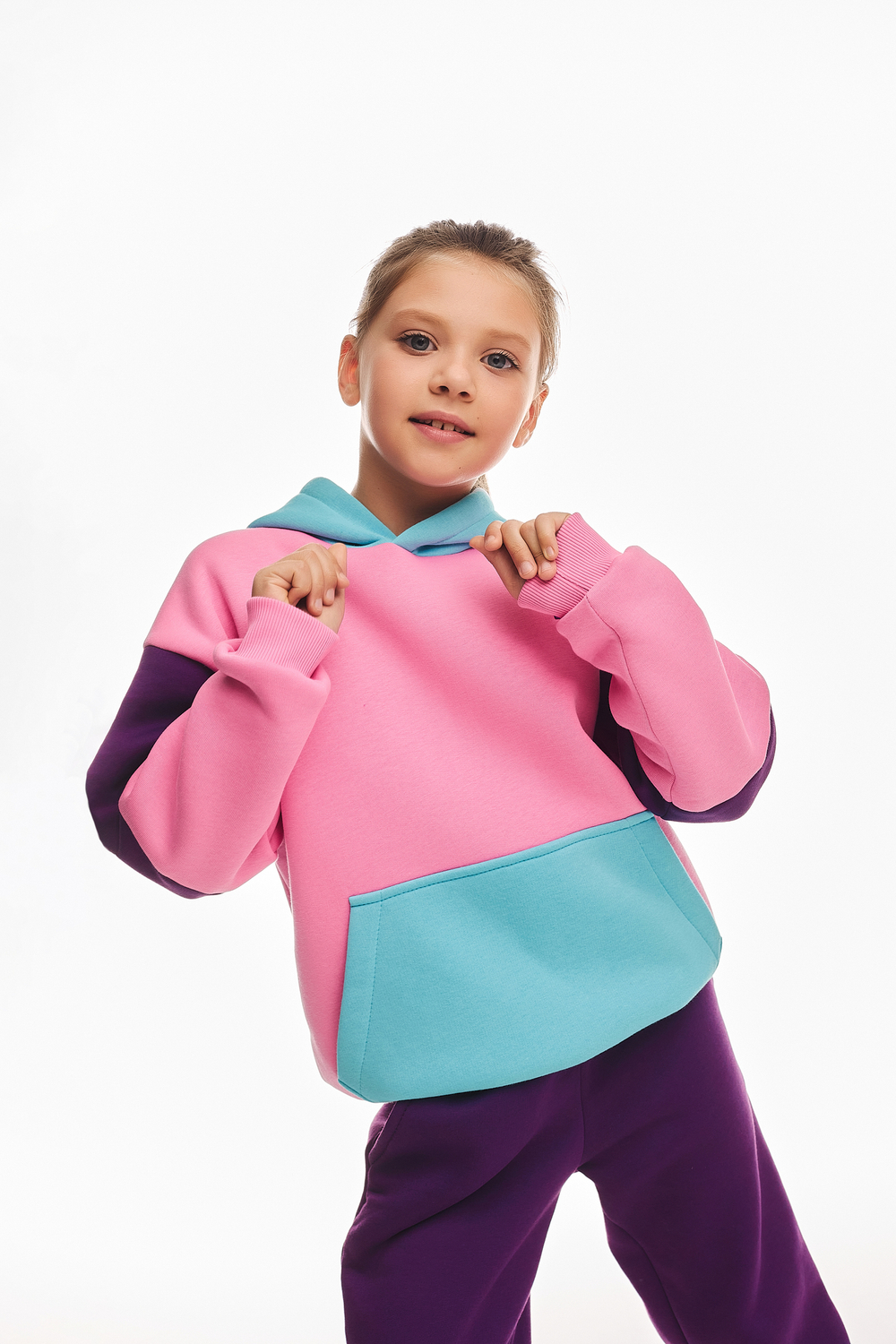 Детский спортивный утепленный костюм Kindamor Snug Princess Purple/Pink, флис для девочки