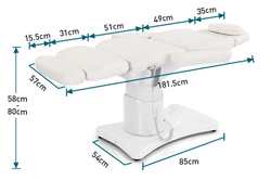 Косметологічна електрична кушетка L337, (3 мотори) White