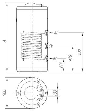 Бойлер непрямого нагріву GORENJE GV 100