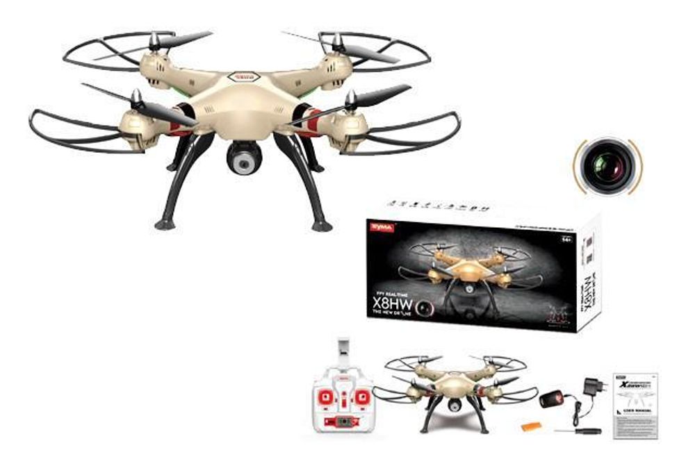 Квадрокоптер Syma X8HW RTF 4CH 2.4G с барометром и Wi-Fi FPV камерой