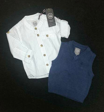 Сорочка з жилеткою, бавовна ТМ "Cool club" (62 см)