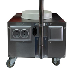 Профессиональная мобильная вытяжка для маникюра и педикюра Fusion Plus Premium, нержавеющая сталь