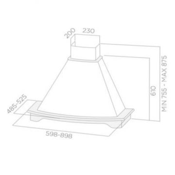 Витяжка ELICA CORALINE WH/A/90 T.GREZZO