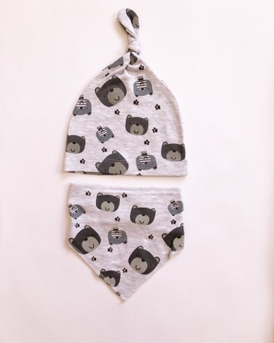 Шапочка та снуд "Gri", бавовна ТМ "ALB" (р. 44-46)