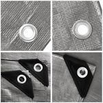 Тент 2х3 от дождя и снега, затеняющий 150г./м2 (серый) тарпаулиновый. Усиленные края.