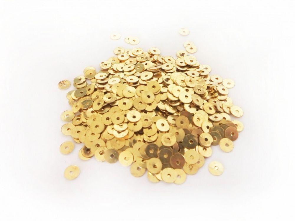 Паєтки металеві д5 мм золото