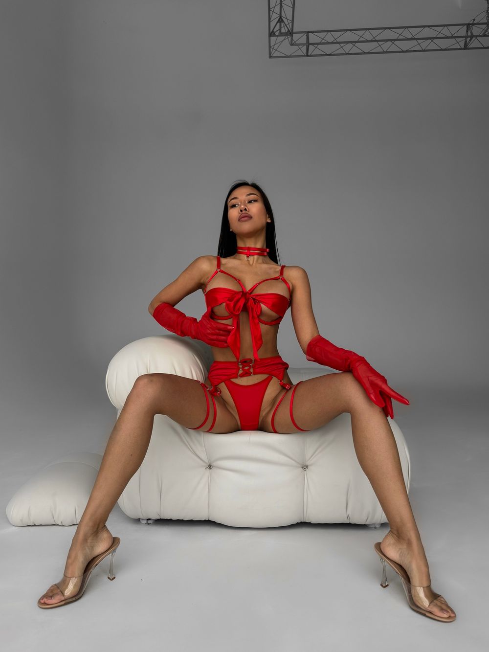 Комплект з бантом (рукавички у подарунок)