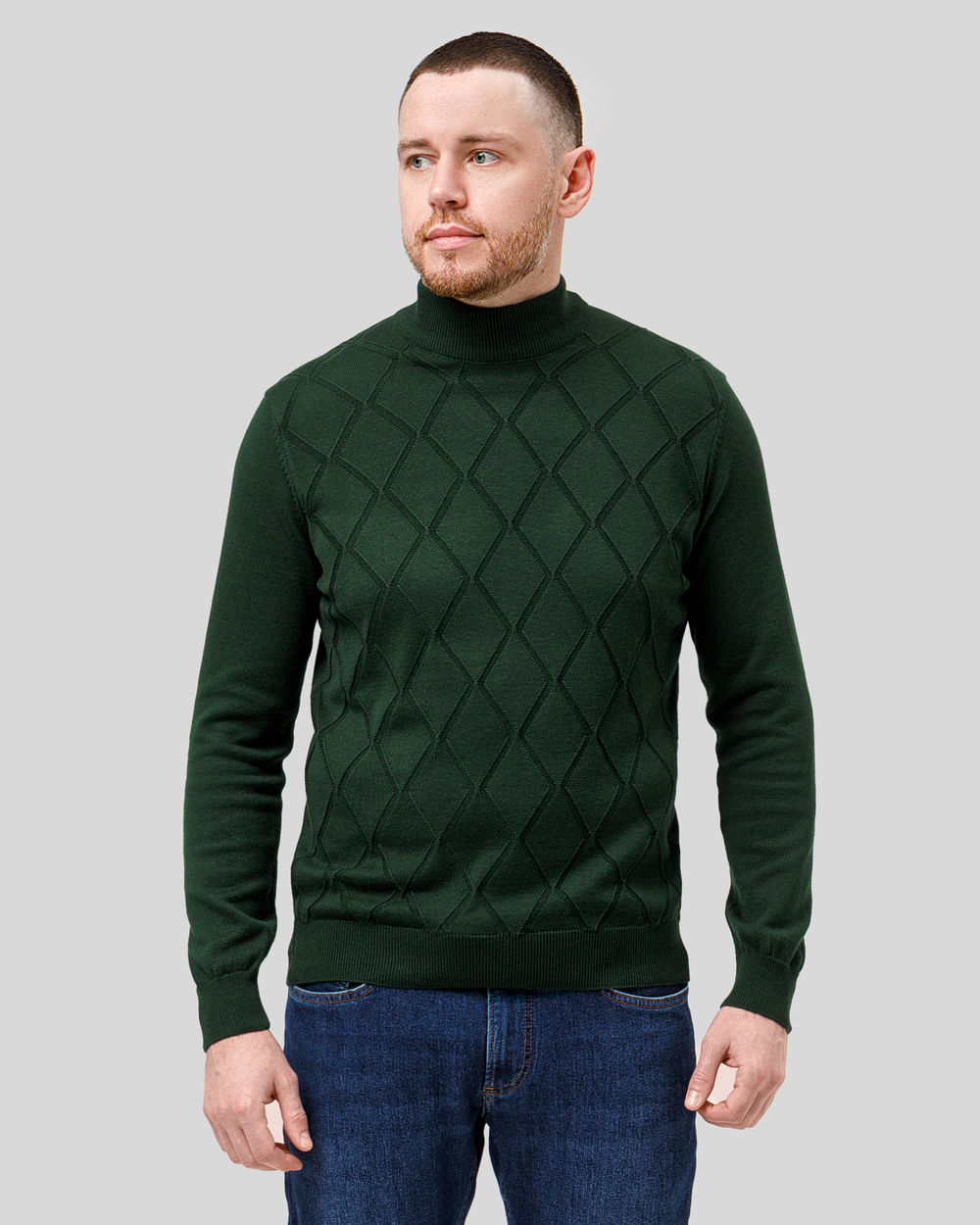 Джемпер чоловічий темно-зелений (арт. 7662300302)