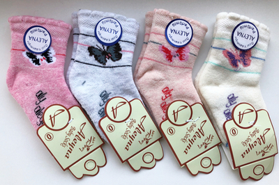 Шкарпетки "Метелик", махра ТМ "Aleyna" (6-12 міс)