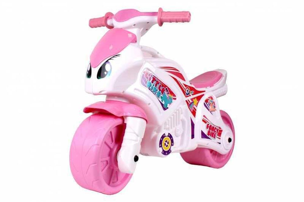 Детская каталка-толокар мотоцикл 6450 Technok Toys бело-розовый