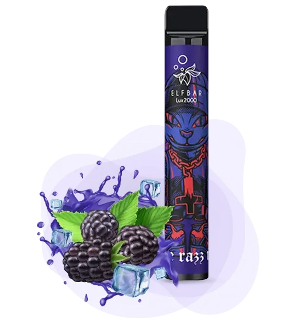 Elf Bar 2000 - Blue Razz Ice (5% nic, Lux)