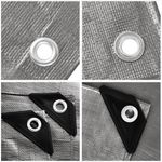 Тент от дождя и снега 8х12 "PLANDEKA"  100г./м2 (серый) тарпаулиновый