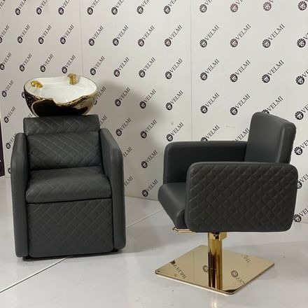 Комплект перукарських меблів Polo Premium Lux Gold на квадраті