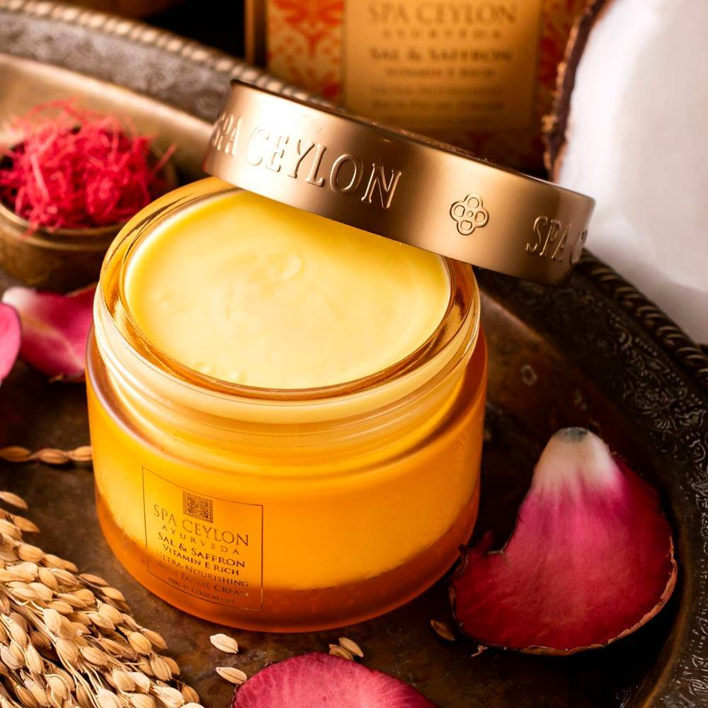 Крем ультра питательный для восстановления сухой кожи лица Шореа и Шафран 100 г, SPA Ceylon