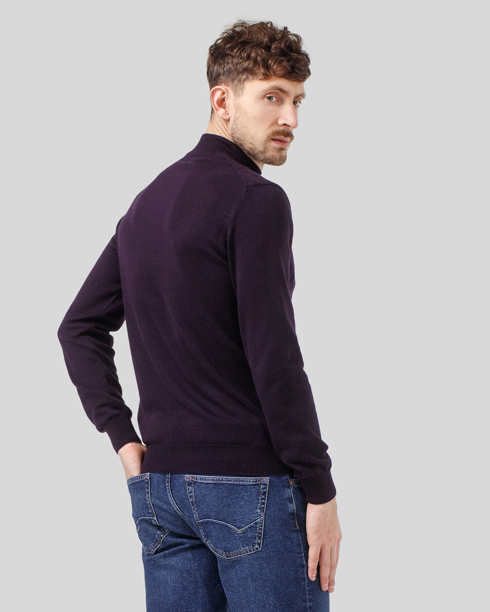 Джемпер чоловічий темно-фіолетовий (арт. 7662300304)