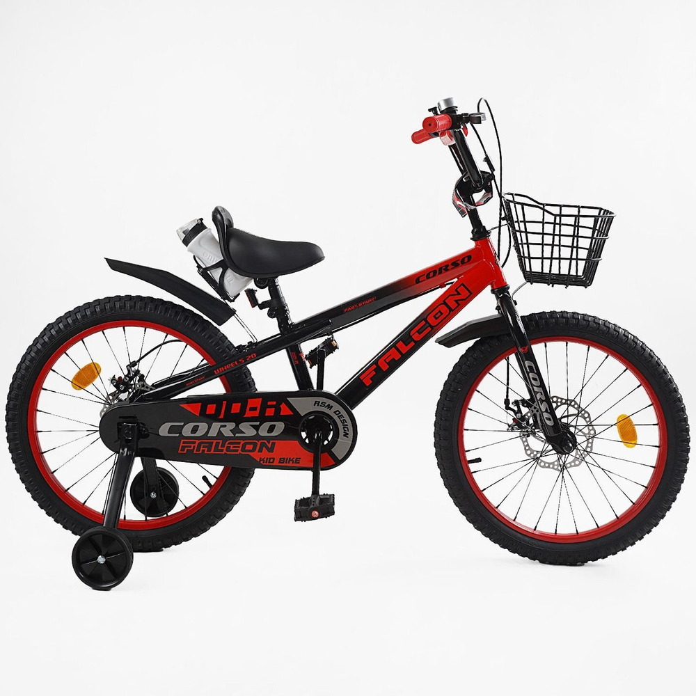 Детский двухколесный велосипед 20 дюймов Corso Falcon с корзиной