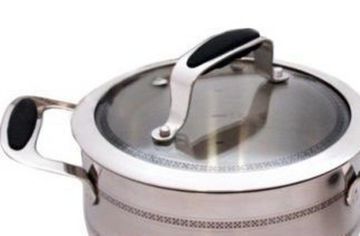 Каструля 2,9л Krauff 26-188-064 зі скляною кришкою, 20 см.