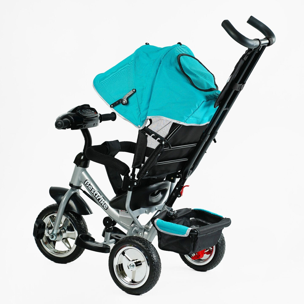 Дитячий триколісний велосипед Best Trike 6588 піна/фара, з батьківською ручкою